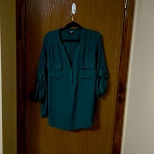Torrid size 3 dark green blouse